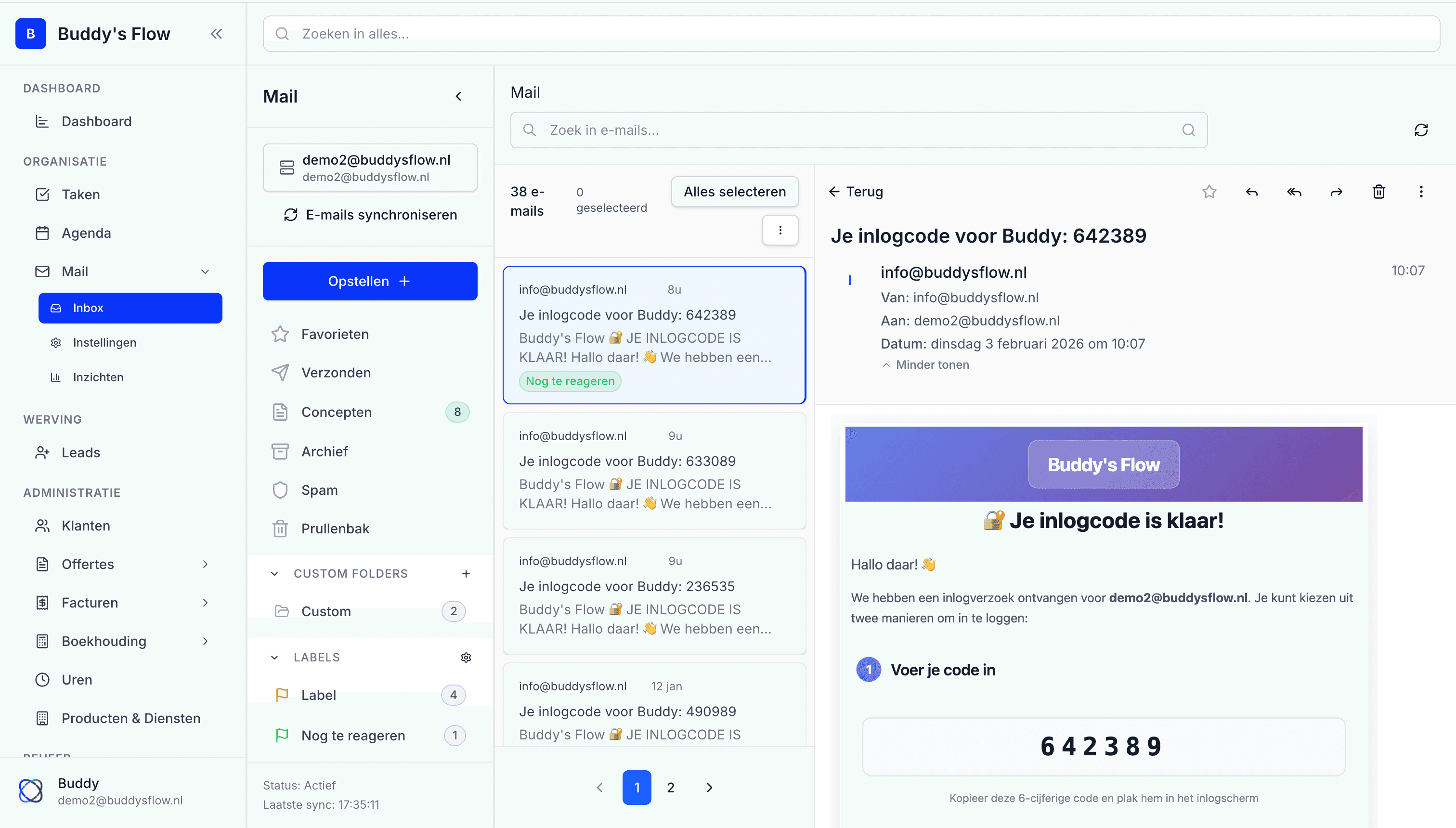 Mail interface